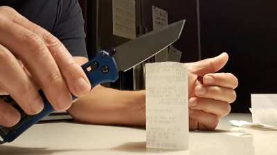 Receipt paper test