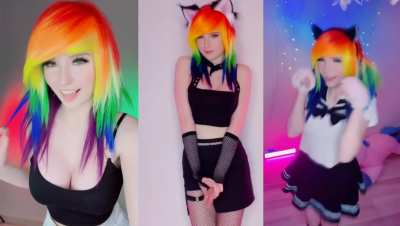 catgirls of TikTok - rainbow hair dance tease pmv clip