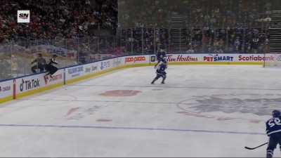 Samsonov assists Marner on a game tying powerplay goal.