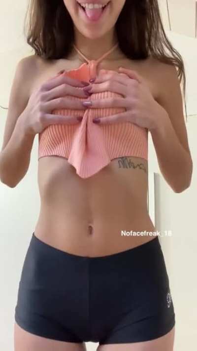 I&rsquo;m so excited to show you my 19 years old tits🥺