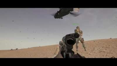 This MadLad's cinematic chopper entrance is amazing.