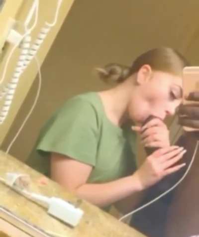Teen sucks BBC