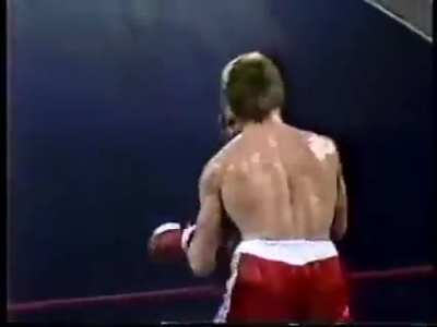 March 31, 1980 - 'Sugar' Ray Leonard finishes Davey 'Boy' Green in round four.