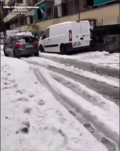 February 7 2026 - Heavy rain with hail reported affecting local conditions - Rapallo Genoa Liguria Italy