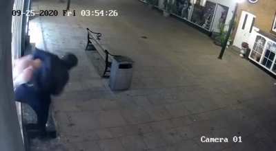 Dude breaks shop window&hellip; is he horny?