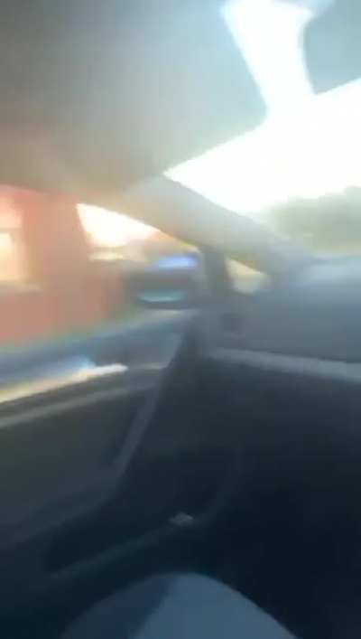 Local scum in town in Ireland runs over someone on a bike (and records himself doing it)