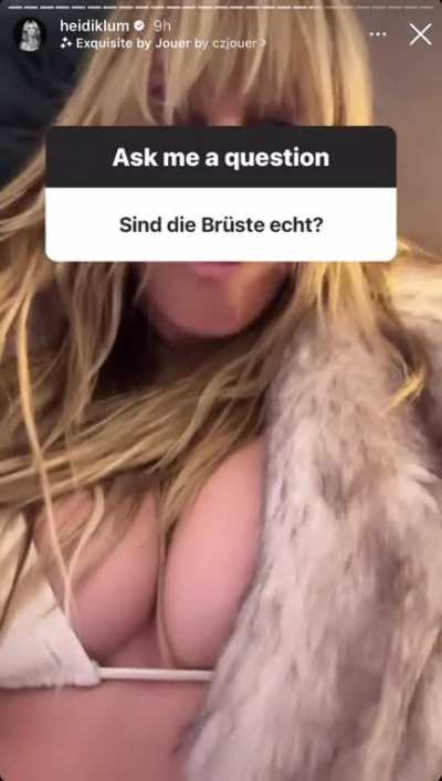 Hedi Klum - &ldquo;Are your boobs real?&rdquo;