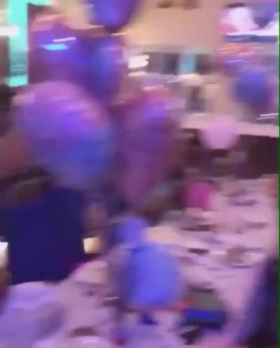 This public gender reveal party with a dildo.