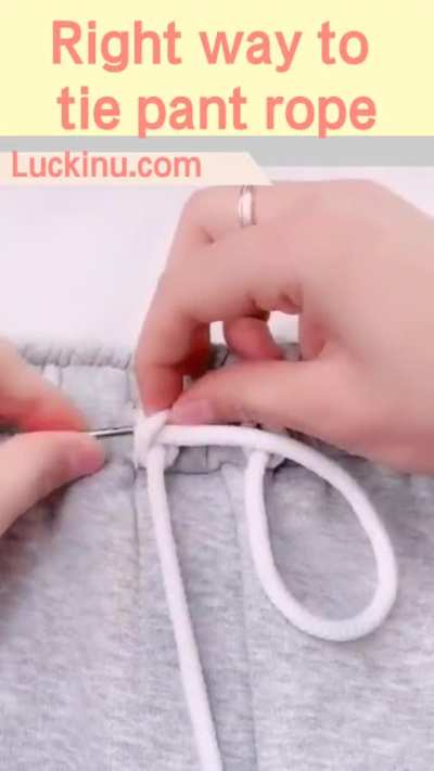 How do you tie your pant rope?