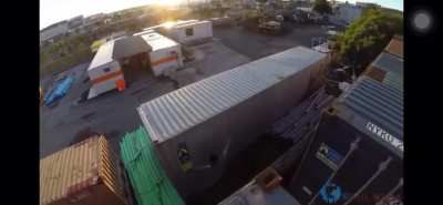 Guy attempts parkour jump but doesn&rsquo;t quite make it