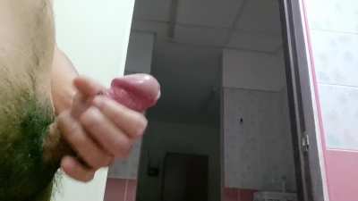 Cumshot on a rainy night