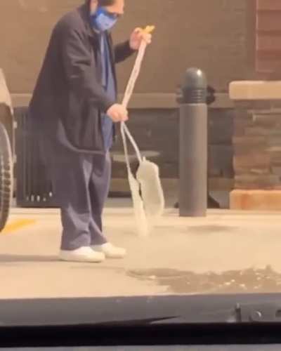 By all means, empty your piss bag in the parking lot by slamming it on the ground.