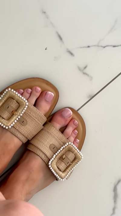 Which one of you foot losers wants to own my sweaty sandals? 🦶🏻😈 DM me to claim 💸🩴