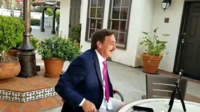 MyPillow CEO Mike Lindell, who promises Trump will return to office this month, gets trolled by a "fan".