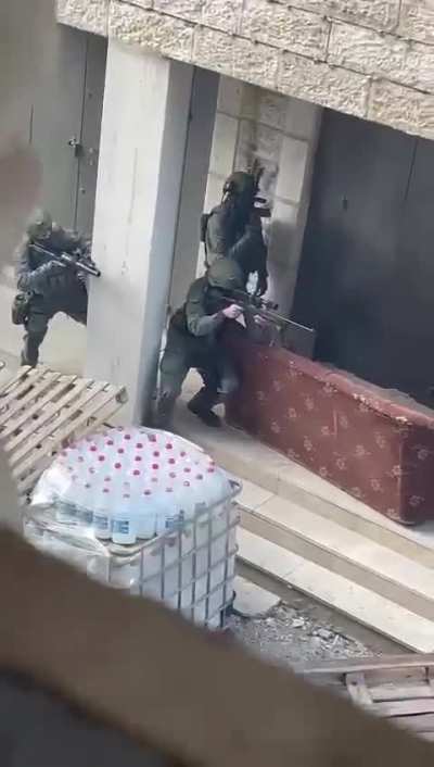 IDF forces engage Palestinian militants, Shuefat, today.