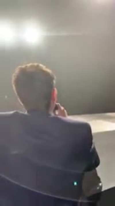 Michael Bubl&eacute; hands this guy the mic and sings "Fly Me To The Moon"