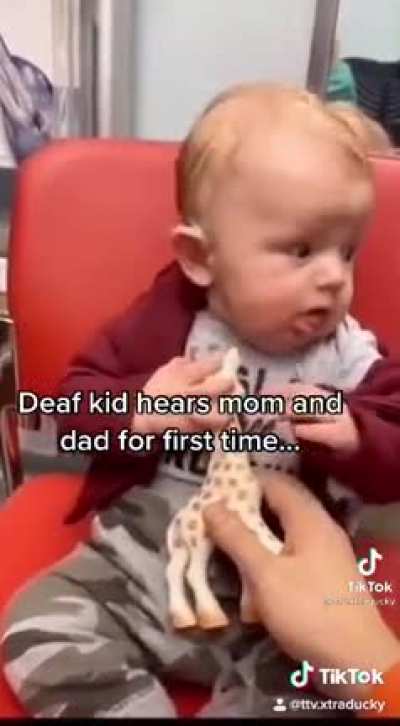 Deaf kids hearing for the first time is always the best