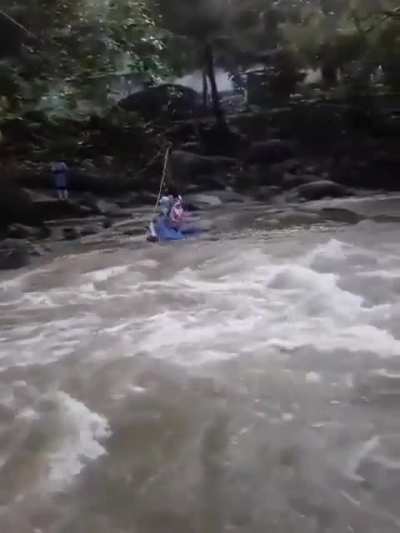 Dangerous way to get to school
