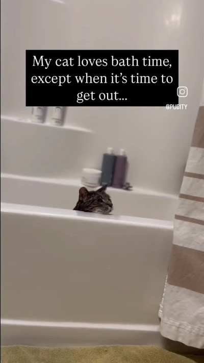 Prudence wants to stay in the bath