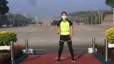 When 2020-2021 peaked: The masked fitness instructor from Myanmar inadvertedly dancing to the exact moment her country became a dictatorship
