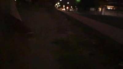 Set the brightness to maximum to see me walking completely naked and hard on the street