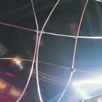 Dancer @dancerdassy is popping in between 5 Giant Tesla Coils in a Faraday suit, helmet and shoes Anouk Wipprecht got asked to create for the performance which allowed them to record her live using high-voltage without risk of electrocution while looking 