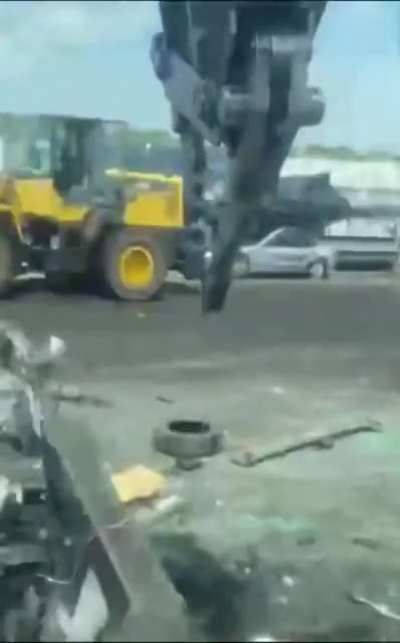 Violently disassembling a car