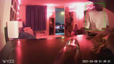 This guy thought I was in cahoots with a friend of mine, where dudes money came up missing. Whatever the problem was, he felt the conversation called for holding me(unrelated party)at gunpoint after kicking in my door