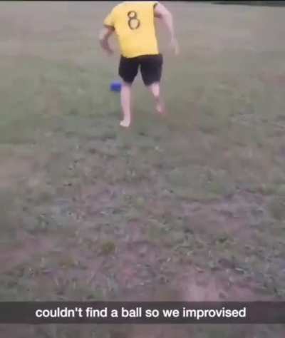 Soccer with a bowling ball. What could go wrong?