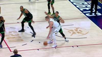 [Highlight] of Jokic carving up the Celtics defense as he has 28 points on 12 field goals