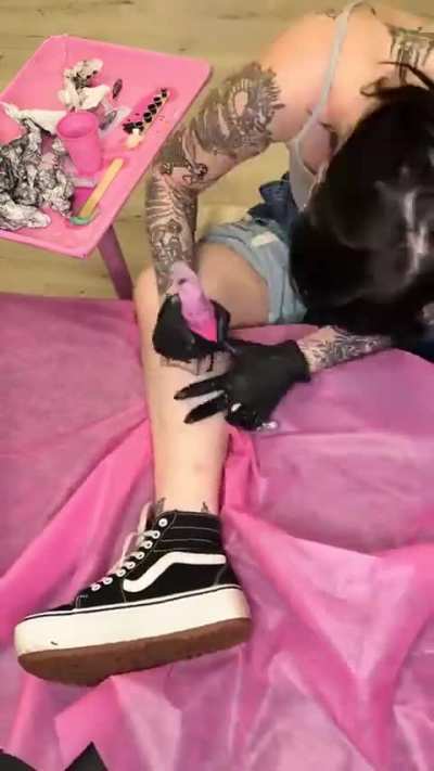 Microwave much love tattoo process