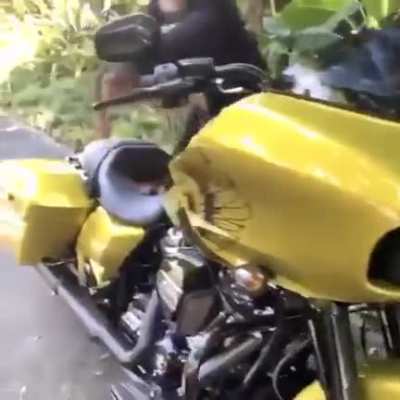 El chat con su primera moto 😎🦧