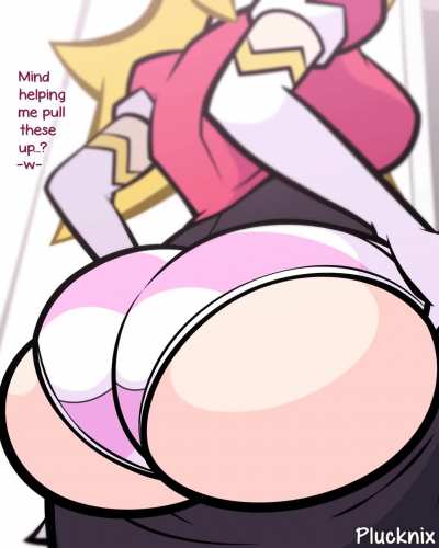 Holly needs help with her skirt (Plucknix)