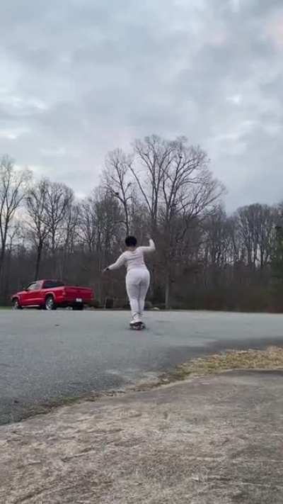 First and last time on a skateboard