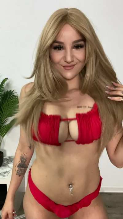 Red Bikini and blonde girl