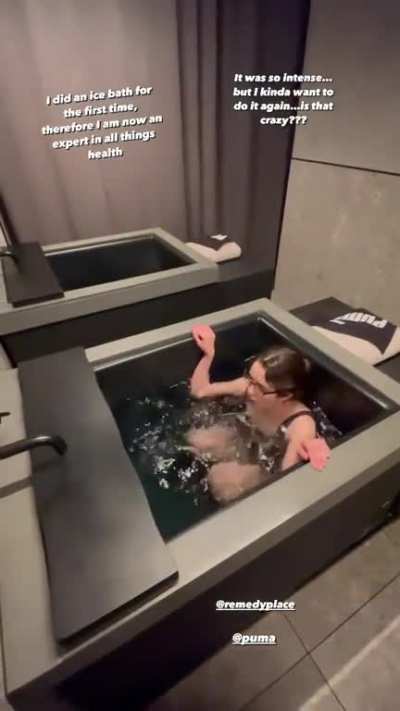 Taking a bath