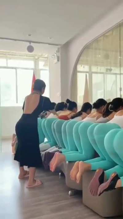what are these Chinese girls taking training for?