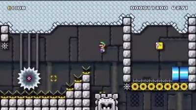 My second upload of the day. SMW Kaizo using moving platforms.