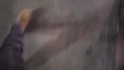 Streamer Andrew Young gets hit in Portland, OR.