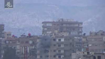 Al-Rahman recoilless team engages a Syrian Army firing position in Jobar, Damascus - March 2017