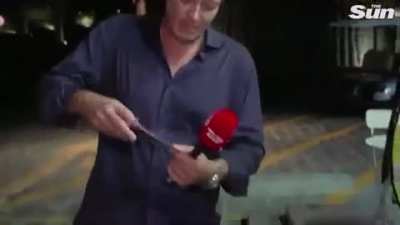 Qatari security threatens to destory camera during live TV report at the World Cup