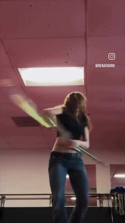 This one gang kept wanting her to join cause she&rsquo;s pretty good with a bo staff.