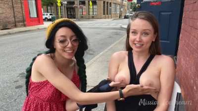 my friend wouldn&rsquo;t stop playing with my boobs lol