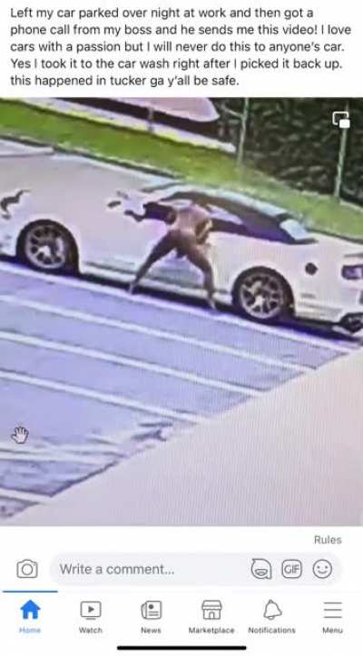 Idiot admiring a car in the ATL area&hellip; like WTF