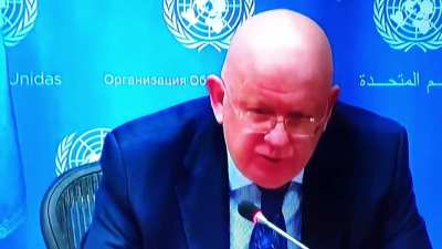 Russian ambassador to the UN accidentally blurts out the truth before correcting himself: "The corpses in Bucha that didn't exist before the Russian troops arrived ... er, er, left, sorry - before they left ..."