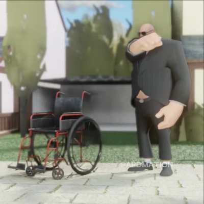 soldier's new electric wheel chair