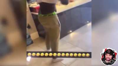 Footballer kicks his cat