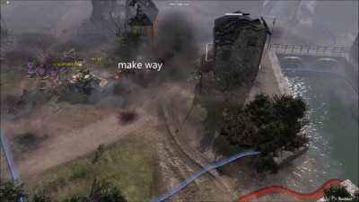 Out of control Sherman destroys army