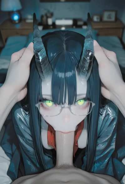 Horned Succubus Gags on Dick (audio)