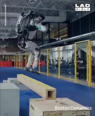 I overlaid The Office's parkour audio over Boston Dynamics' latest robotics video